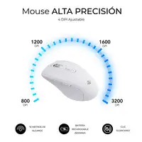 SUBBLIM Teclado con ratón COMBO DUAL OFFICE PROWAVE WHITE