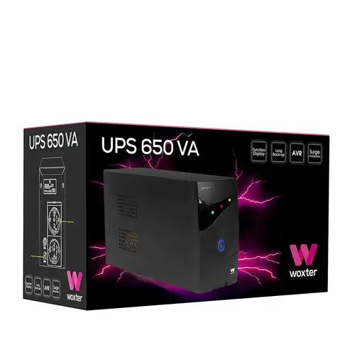 Woxter PE26-062 sistema de alimentación ininterrumpida (UPS) 0,65 kVA 360 W 3 sali