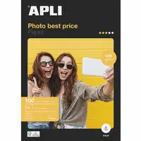 APLI 11804 papel fotográfico A4 Blanco Brillo