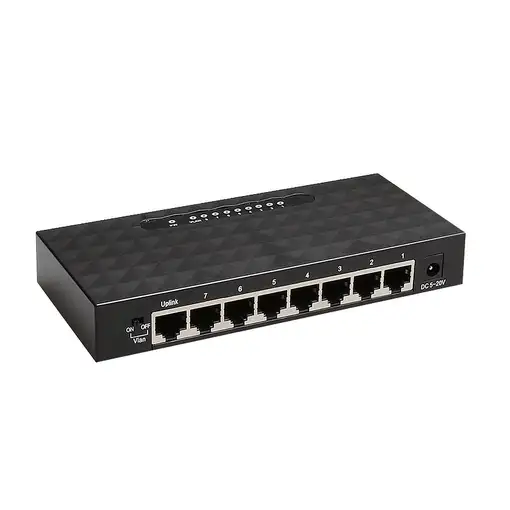 iggual GES8000 No administrado Gigabit Ethernet (10/100/1000) Negro