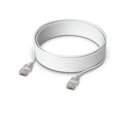 Ubiquiti UACC-Cable-Patch-EL-12M-W cable de red Translúcido, Blanco Cat6
