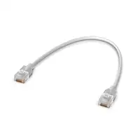 Ubiquiti UACC-Cable-Patch-EL-0.15M-W cable de red Translúcido, Blanco 0,15 m Cat6