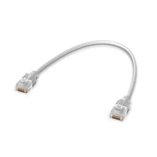 Ubiquiti UACC-Cable-Patch-EL-0.15M-W cable de red Translúcido, Blanco 0,15 m Cat6