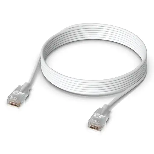 Ubiquiti UACC-Cable-Patch-EL-3M-W cable de red Translúcido, Blanco Cat6