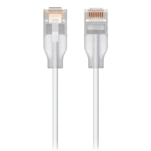 Ubiquiti UACC-Cable-Patch-EL-8M-W cable de red Translúcido, Blanco Cat6