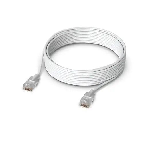 Ubiquiti UACC-Cable-Patch-EL-8M-W cable de red Translúcido, Blanco Cat6