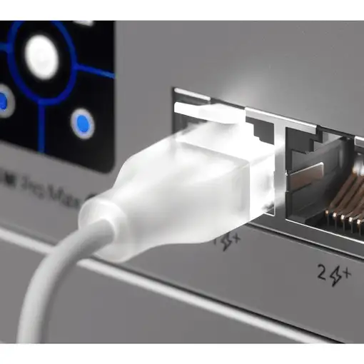 Ubiquiti UACC-Cable-Patch-EL-8M-W cable de red Translúcido, Blanco Cat6