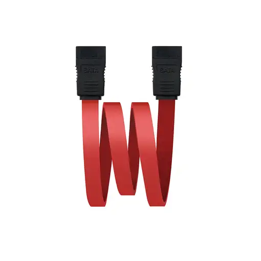 Nanocable 10.18.0202-OEM cable de SATA 0,5 m Negro, Rojo