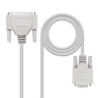 Nanocable CABLE SERIE NULL MODEM DB9/H-DB25/M 1.8 M