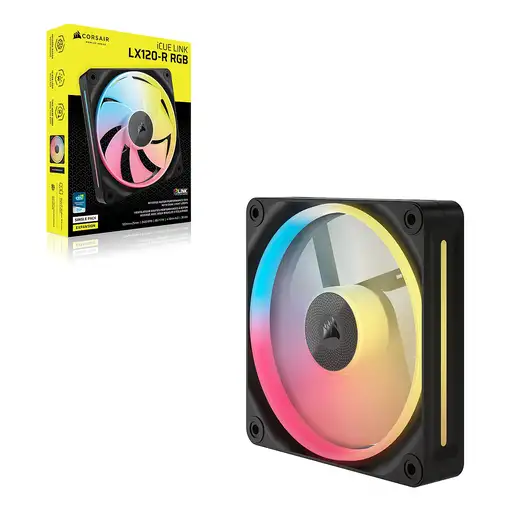 Corsair iCUE LINK LX120-R RGB Carcasa del ordenador Ventilador 12 cm Negro 1 pieza