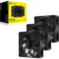 Corsair RS120 MAX Carcasa del ordenador Ventilador 12 cm Negro 3 pieza(s)
