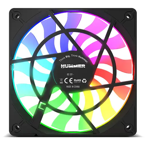 NOX Hummer SLIM FAN Carcasa del ordenador Ventilador 12 cm Translúcido 1 pieza(s)