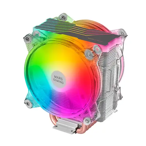 Mars Gaming Disipador CPU Triple ARGB, 6 Heatpipes HCT, TDP 220 W, 2 Ventiladores