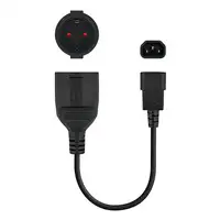 Nanocable Cable Adaptador C14/M a CEE7/H, 16A, 50 cm