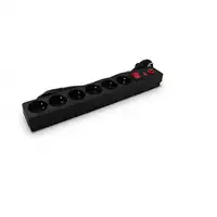 3GO REGP6 base múltiple 1,5 m 6 salidas AC Interior Negro