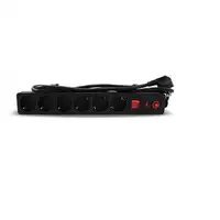 3GO REGP6 base múltiple 1,5 m 6 salidas AC Interior Negro