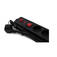 3GO REGP6 base múltiple 1,5 m 6 salidas AC Interior Negro