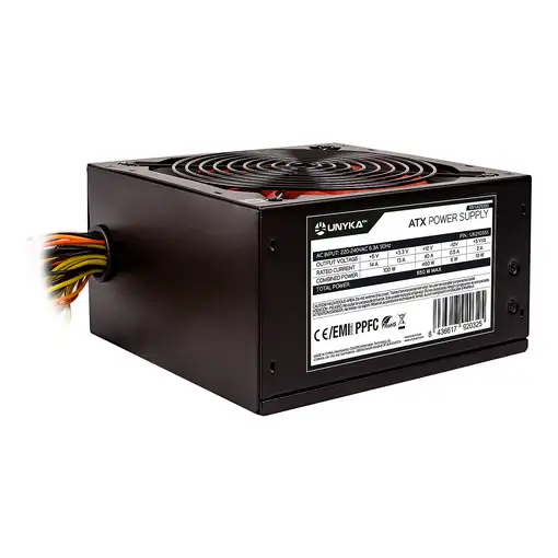 UNYKAch UK210551 unidad de fuente de alimentación 550 W 20+4 pin ATX ATX Negro, Ro