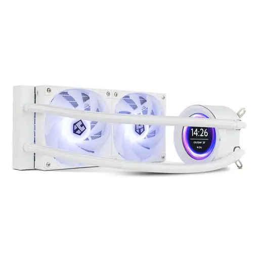 NOX Hummer X-240 LCD Procesador Refrigerador de aire 12 cm Blanco 1 pieza(s)