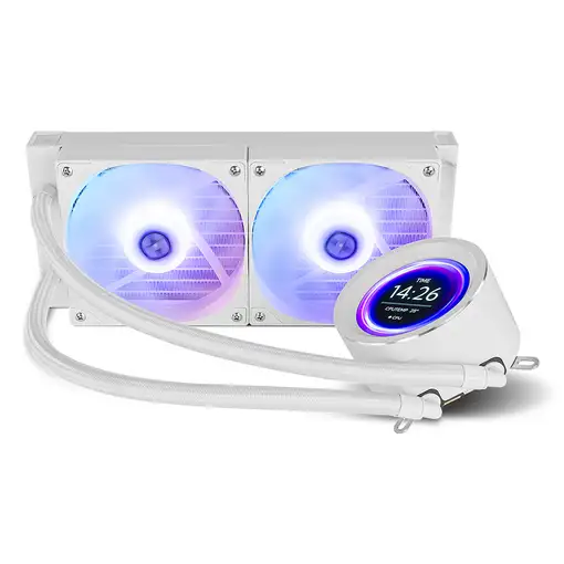NOX Hummer X-240 LCD Procesador Refrigerador de aire 12 cm Blanco 1 pieza(s)