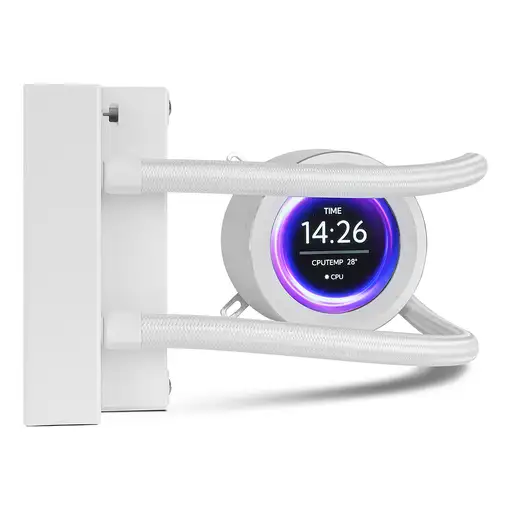 NOX Hummer X-240 LCD Procesador Refrigerador de aire 12 cm Blanco 1 pieza(s)