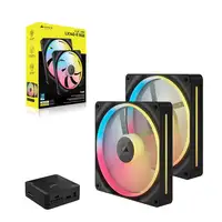 Corsair iCUE LINK LX140-R RGB Carcasa del ordenador Ventilador 14 cm Negro 2 pieza