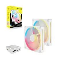 Corsair iCUE LINK LX140-R RGB Carcasa del ordenador Ventilador 14 cm Blanco 2 piez