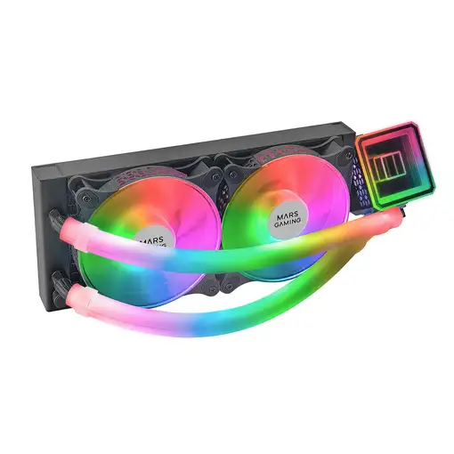 Mars Gaming ML-ULTRA240 Negro, Refrigeración Líquida CPU, TDP 500W, Espejo Infinit