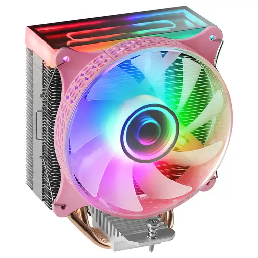 Mars Gaming MCPU-VR Rosa, Disipador CPU, Doble Espejo Infinito ARGB, 4 Heatpipes H