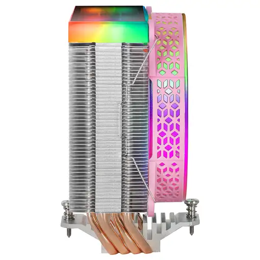 Mars Gaming MCPU-VR Rosa, Disipador CPU, Doble Espejo Infinito ARGB, 4 Heatpipes H