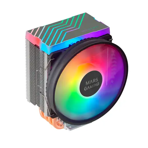 Mars Gaming Disipador CPU Dual ARGB, 4 Heatpipes HCT, TDP 160 W, Ventilador Ultra-