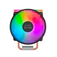Mars Gaming Disipador CPU Dual ARGB, 4 Heatpipes HCT, TDP 160 W, Ventilador Ultra-