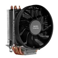 Mars Gaming MCPUBK, Disipador CPU, 4 Heatpipes HCT, TDP 160W, Ventilador PWM 11cm,