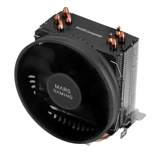 Mars Gaming MCPUBK, Disipador CPU, 4 Heatpipes HCT, TDP 160W, Ventilador PWM 11cm,
