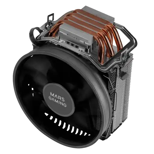 Mars Gaming MCPUBK, Disipador CPU, 4 Heatpipes HCT, TDP 160W, Ventilador PWM 11cm,