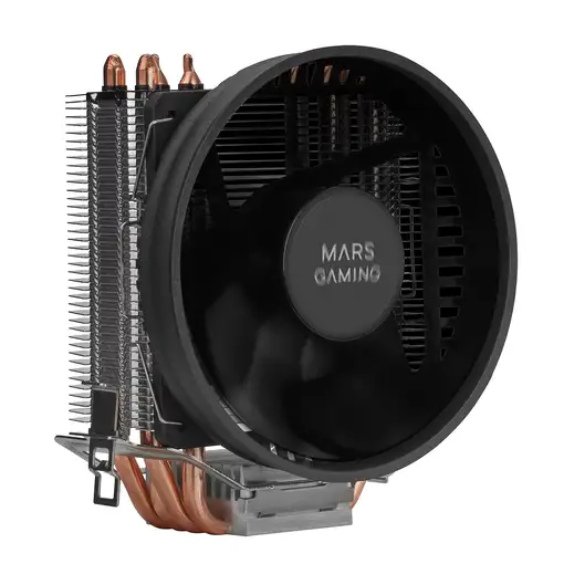 Mars Gaming MCPUBK, Disipador CPU, 4 Heatpipes HCT, TDP 160W, Ventilador PWM 11cm,