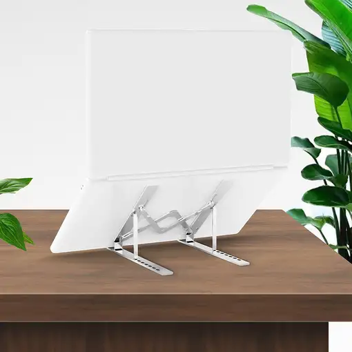 AISENS Soporte de Sobremesa Ajustable para Portatil / Tablet, Plata