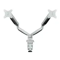 TooQ Soporte de Mesa Giratorio e Inclinable para 2 Pantallas (Monitor / TV Plasma