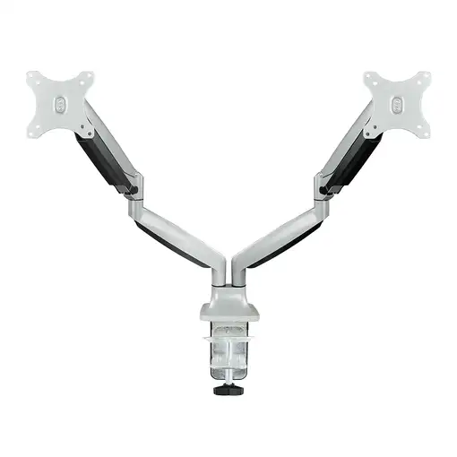 TooQ Soporte de Mesa Giratorio e Inclinable para 2 Pantallas (Monitor / TV Plasma
