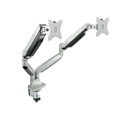 TooQ Soporte de Mesa Giratorio e Inclinable para 2 Pantallas (Monitor / TV Plasma