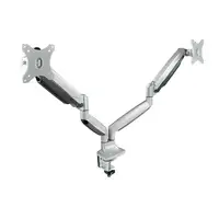 TooQ Soporte de Mesa Giratorio e Inclinable para 2 Pantallas (Monitor / TV Plasma