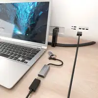 AISENS Conversor Aluminio USB-A+USB-C A HDMI 1080P@60Hz, USB-A/M+USB-C/M-HDMI/H, G
