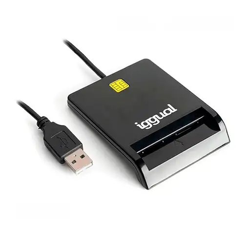 iggual IGG316740 lector de tarjeta magnética USB Negro