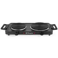 Orbegozo PE2855 hobs Negro Encimera Hornillo eléctrico / Placa eléctrica 2 zona(s)