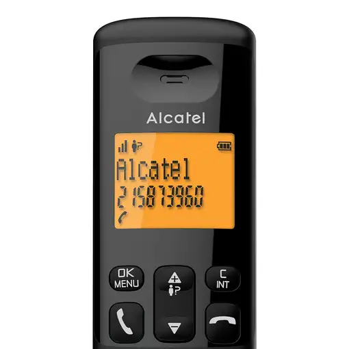 Alcatel E160 Teléfono DECT Identificador de llamadas Negro