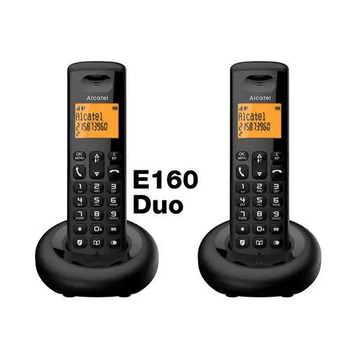 Alcatel E160 Teléfono DECT Identificador de llamadas Negro