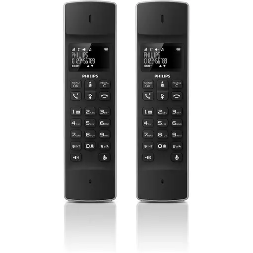 Philips M4502B/34 teléfono Teléfono DECT Identificador de llamadas Negro
