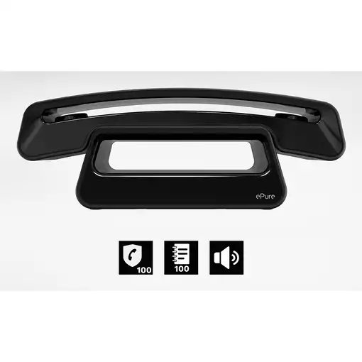 Alcatel ePure#3 Iconic Teléfono DECT Identificador de llamadas Negro