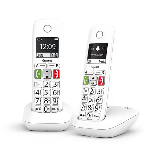 Gigaset E290 Duo Teléfono DECT/analógico Identificador de llamadas Blanco