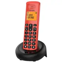 Alcatel E160 Teléfono DECT Identificador de llamadas Negro, Rojo